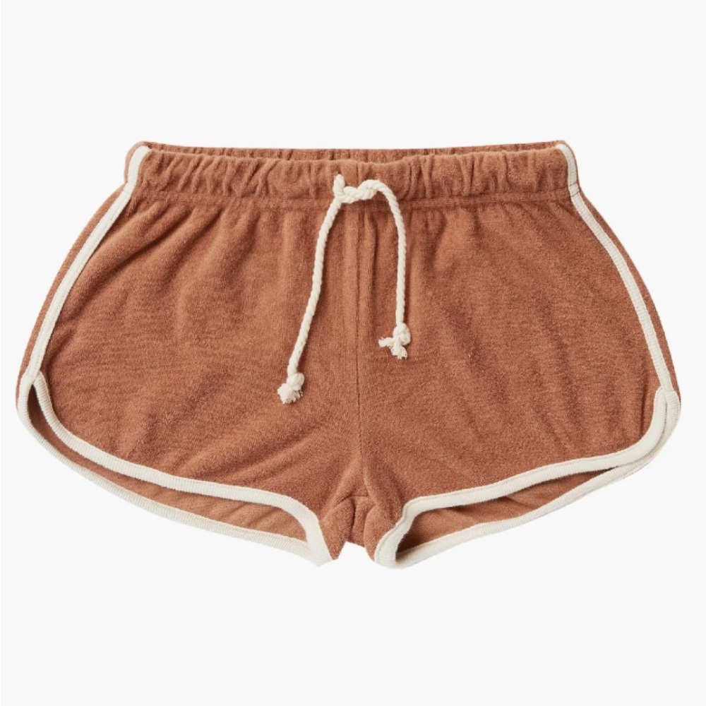 Rylee + Cru Terracotta Terrycloth Cotton Shorts